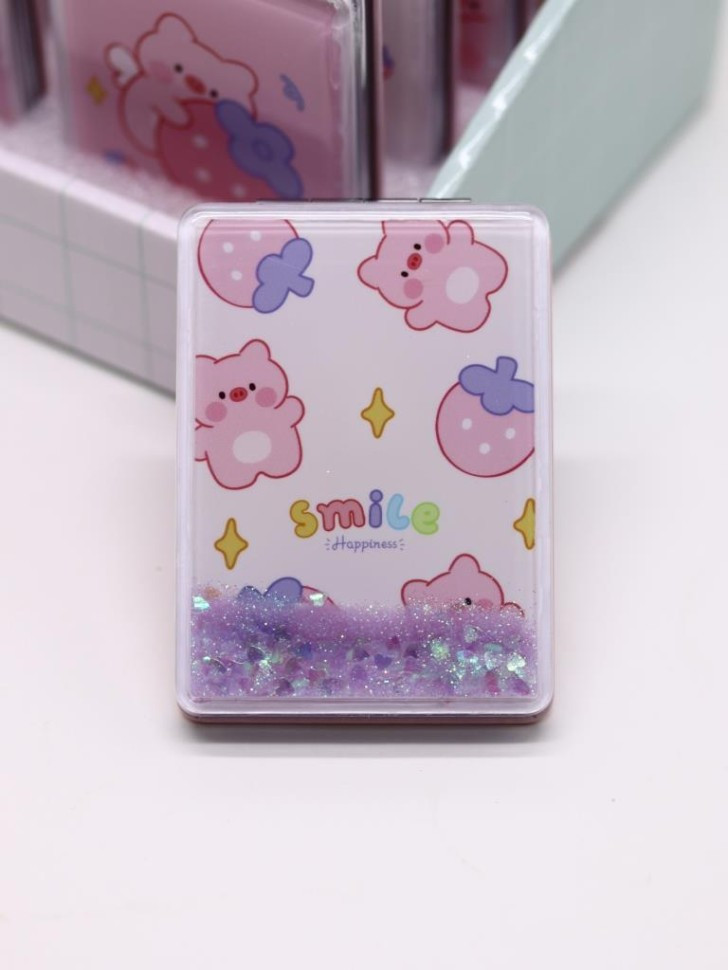 Зеркало компактное шейкер раскладное «Many little pig» | I like gift | Toki