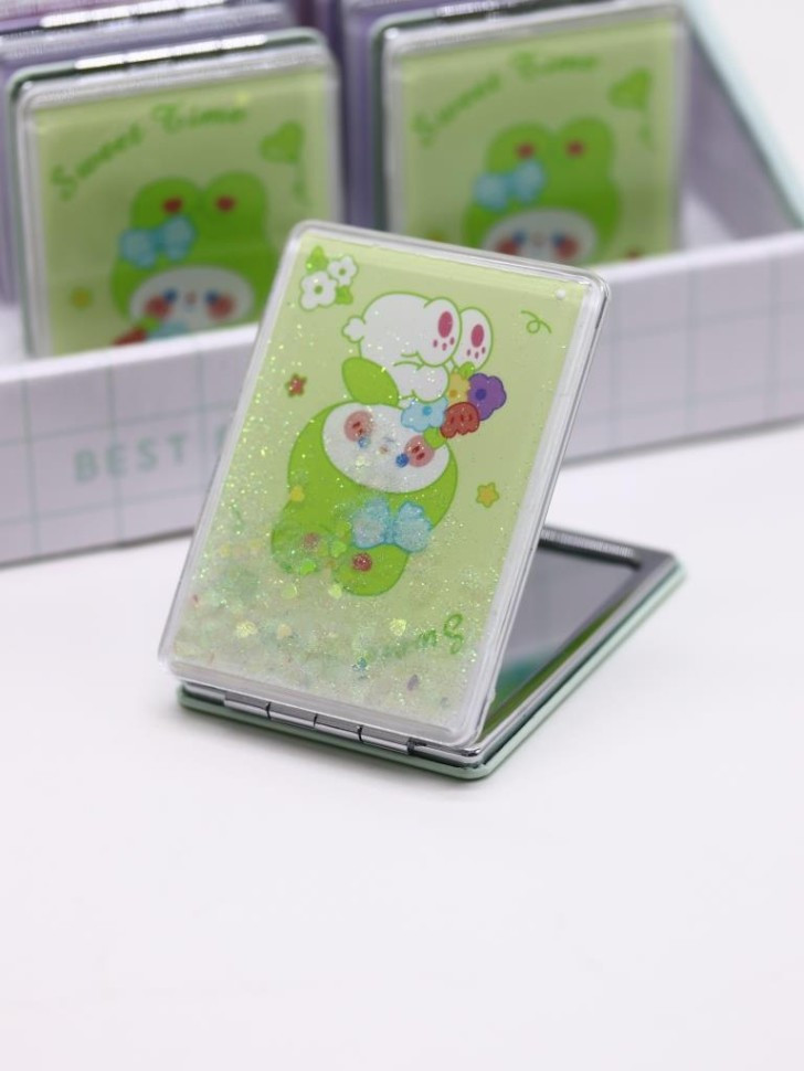 Зеркало компактное шейкер раскладное «Sweet Time Rabbit» | I like gift | Toki