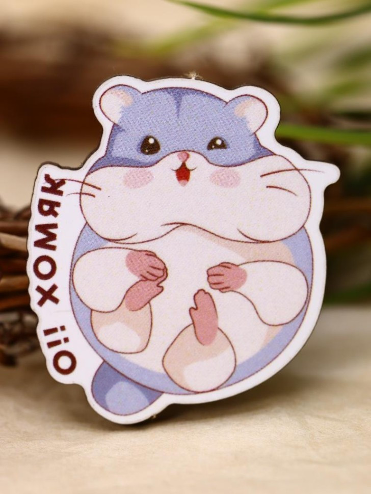 Значок ECO из дерева «О! Хомяк» | I like gift | Toki