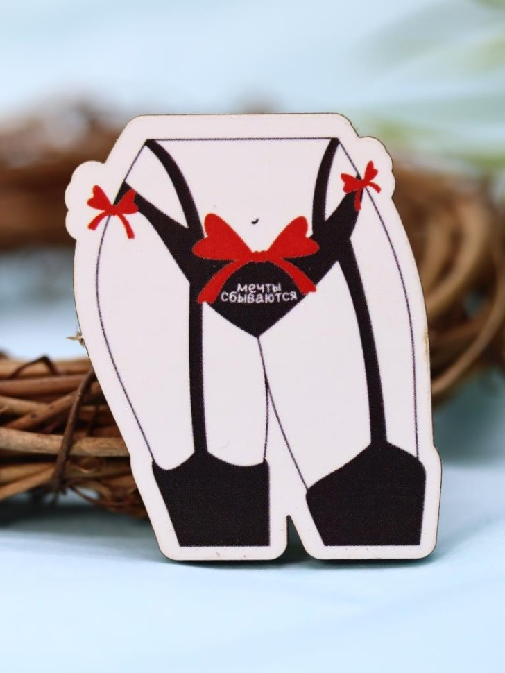 Значок ECO из дерева LOL LAB «Это на Новый Год! 2025» | I like gift | Toki