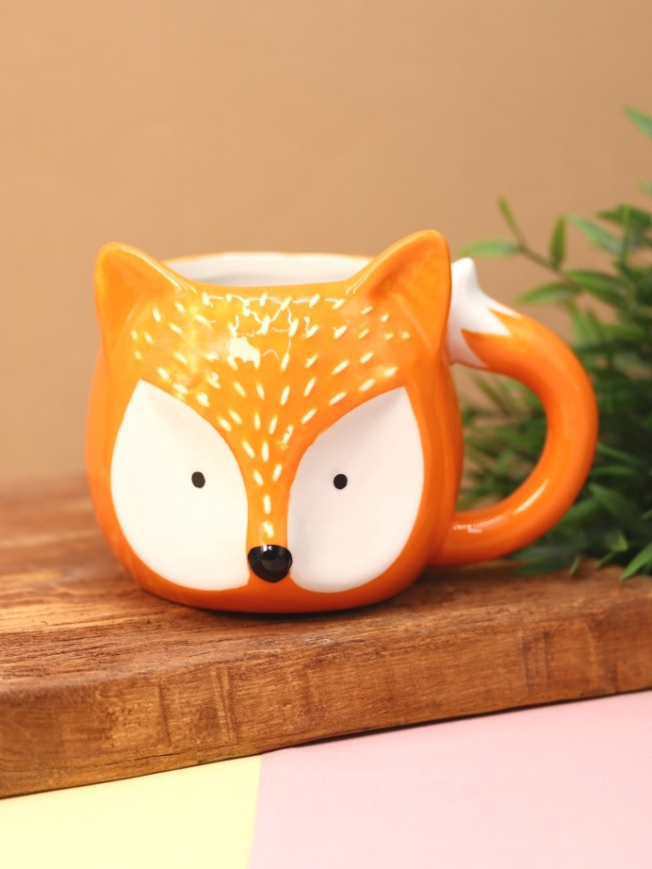 Кружка керамическая «Cute fox» | I like gift | Toki