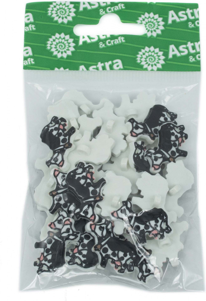 Набор пуговиц на ножке «Коровка» | Айрис