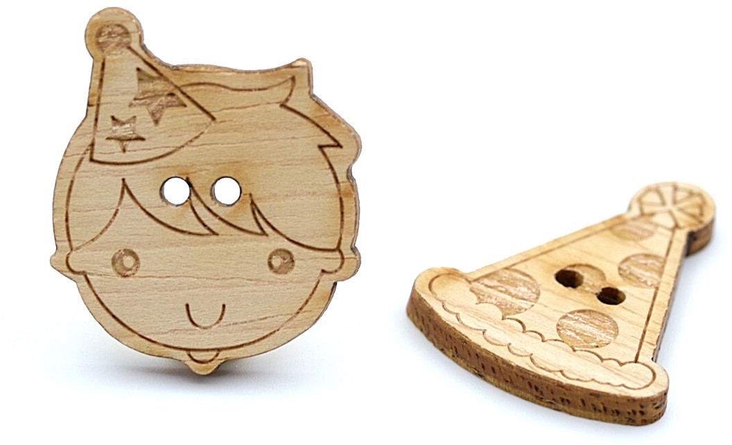 Набор пуговиц-фигурок «Мальчик и колпак» | Magic Buttons