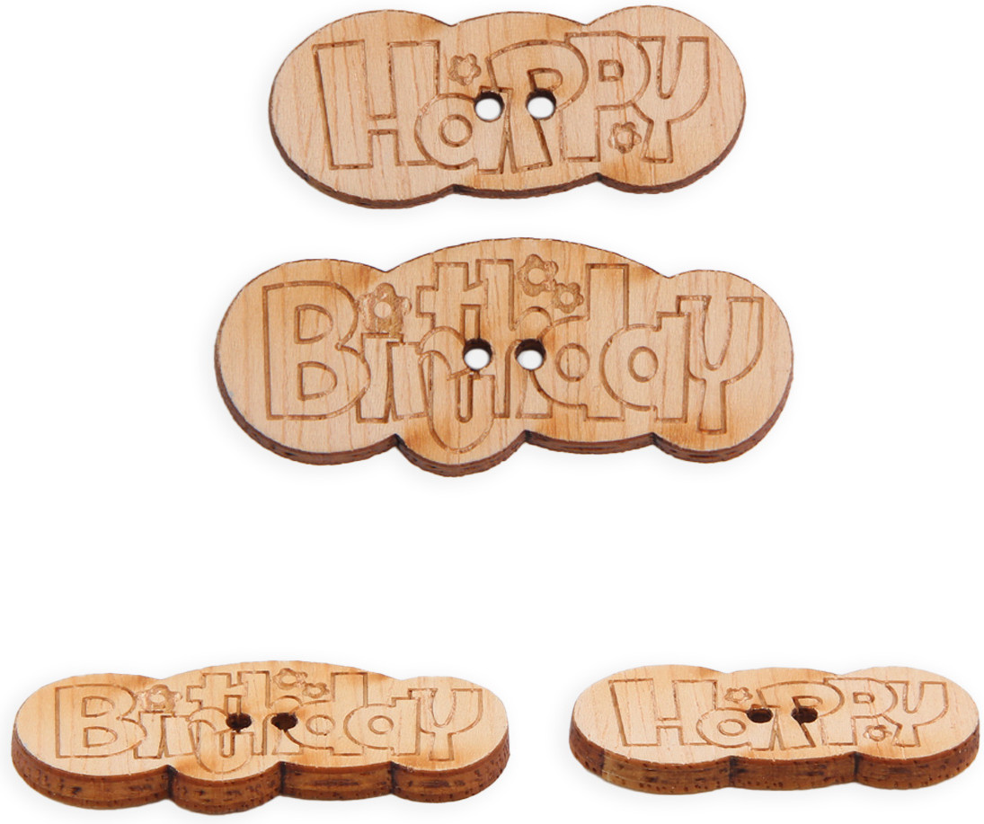 Набор пуговиц-фигурок «С Днем рождения!» | Magic Buttons