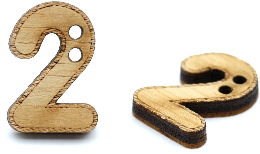 Набор пуговиц-фигурок «Цифра 2» | Magic Buttons