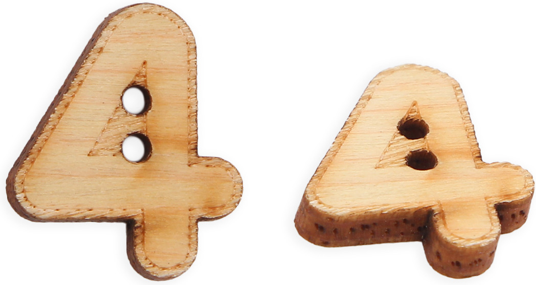 Набор пуговиц-фигурок «Цифра 4» | Magic Buttons