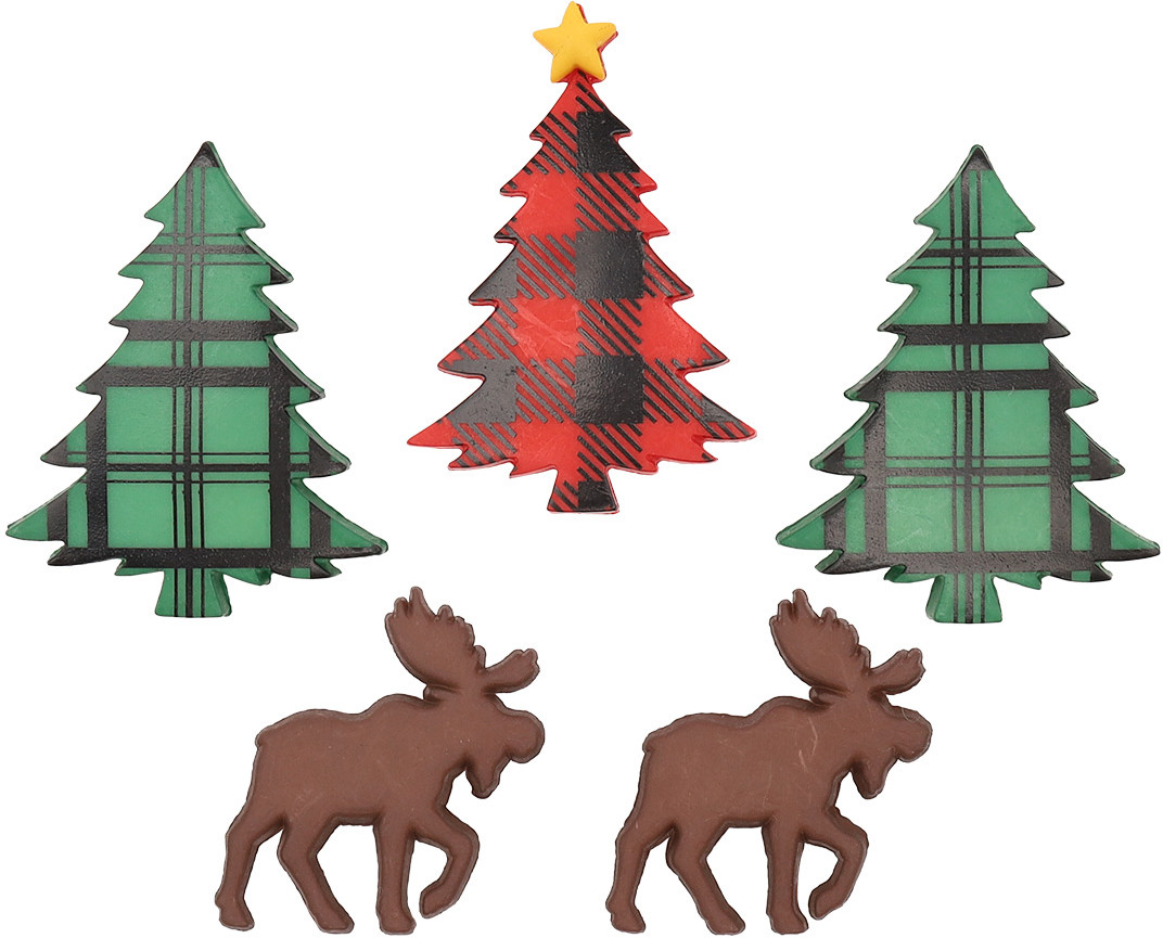 Набор пуговиц-фигурок «Рождественские лес» | Dress it up