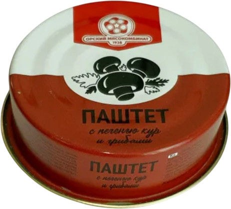 Паштет с печенью кур и грибами | Орский Мясокомбинат