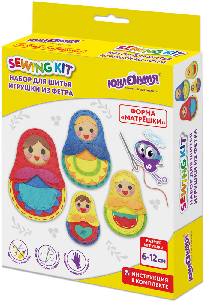 Набор для шитья игрушки из фетра «Матрешки» | Sewing kit | Юнландия