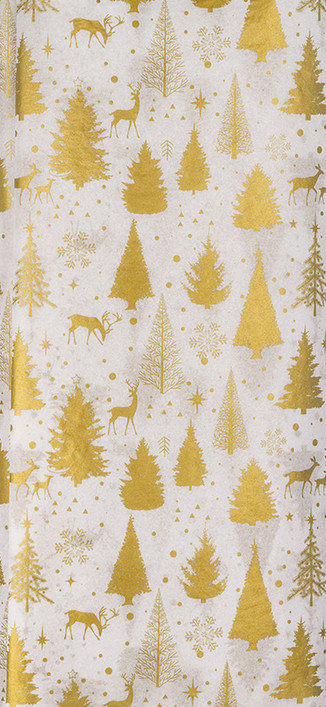 Набор бумаги упаковочной «Ёлочки золотые» | Erich Krause