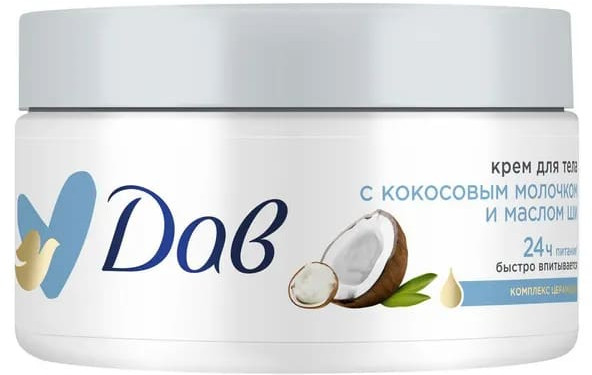 Крем для тела с кокосовым молочком и маслом ши | Dove