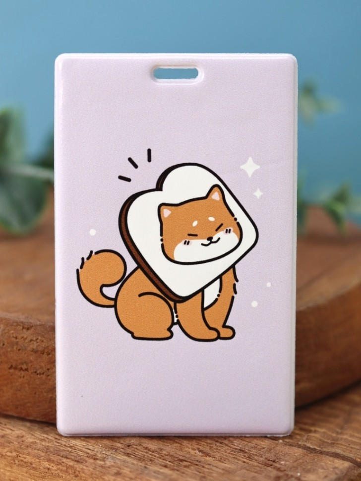Держатель для карт аниме «Shiba inu sandwich» | I like gift | Toki