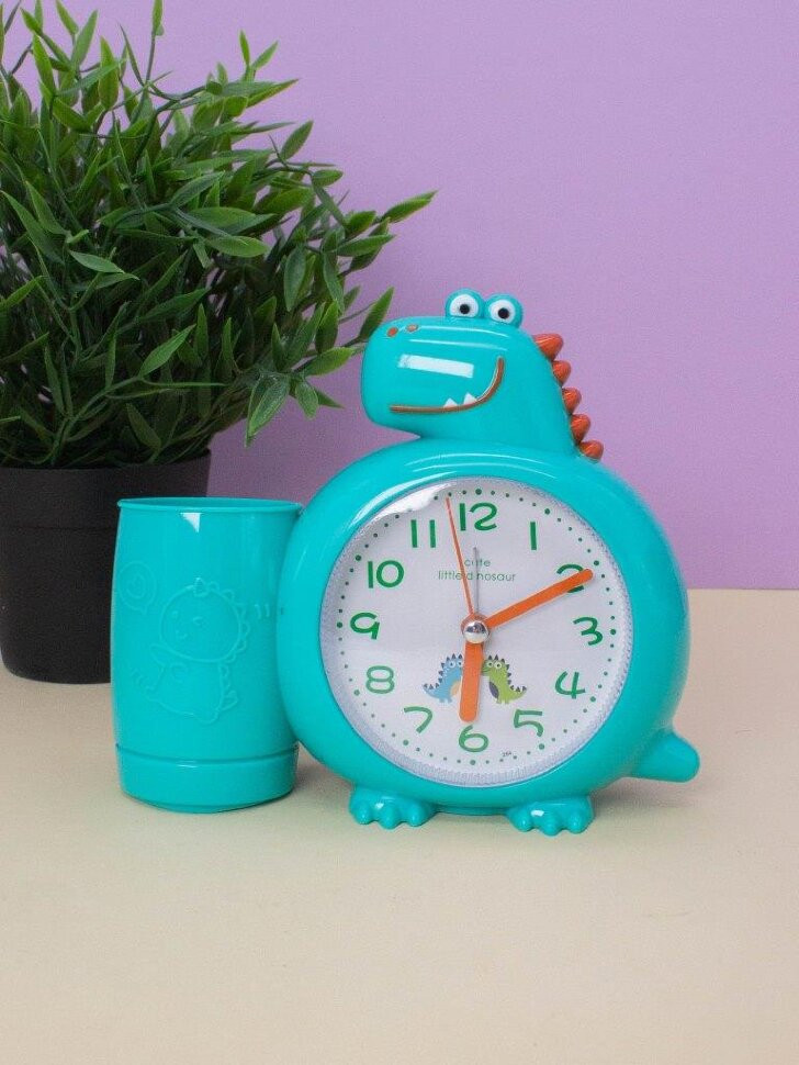 Часы-будильник с подставкой для канцелярии «Dinosaur» | I like gift | Toki