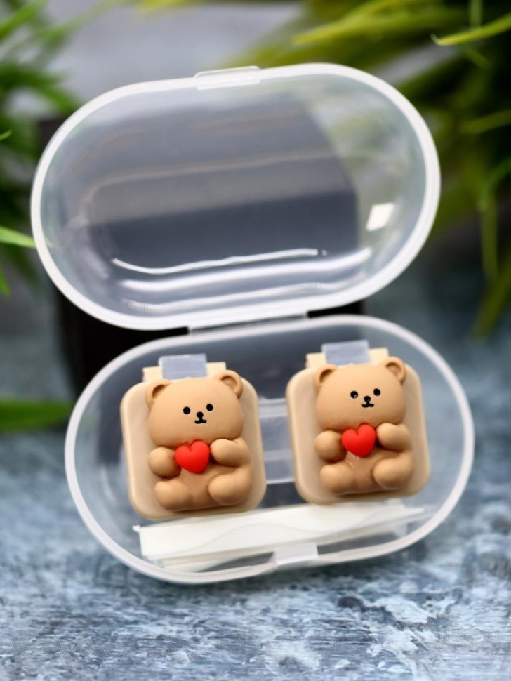Контейнер для контактных линз «Bear heart» | I like gift | Toki