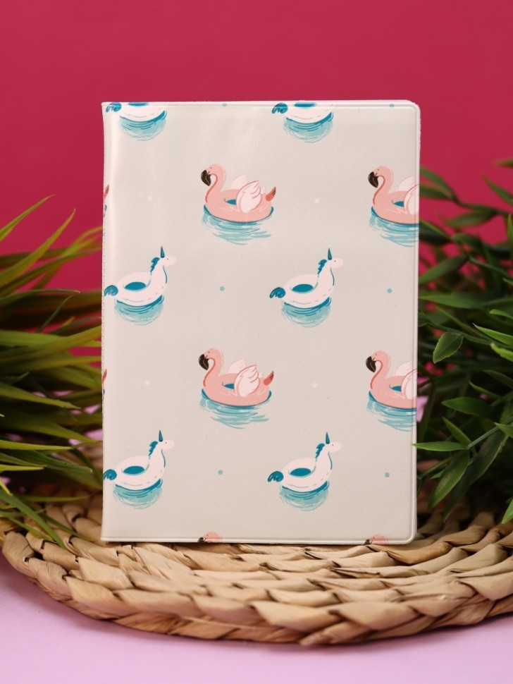 Обложка для паспорта «Flamingo Unicorn» | I like gift | Toki