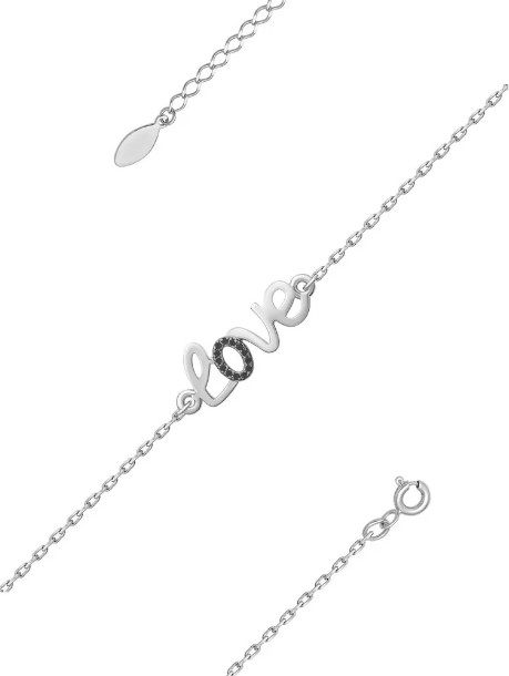 Браслет из серебра «Love» | Efremov