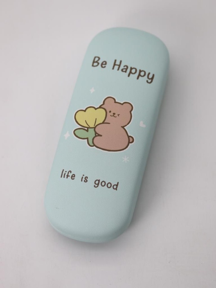 Чехол для очков «Be happy life is good» | I like gift | Toki