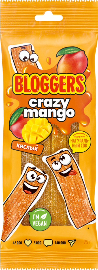 Мармелад жевательный в кисло-сладкой обсыпке «Crazy mango» | Bloggers