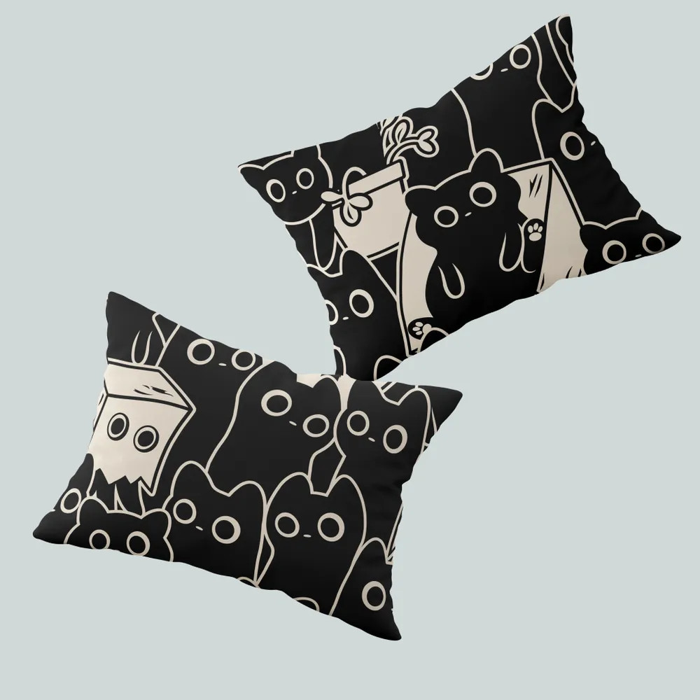 Комплект наволочек «Catbox» | Crazy Getup