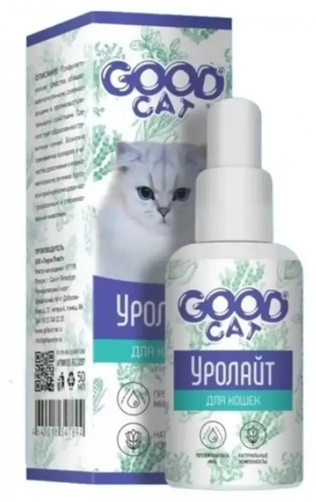 Капли от мочекаменной болезни у кошек «Уролайт» | Good Dog & Сat