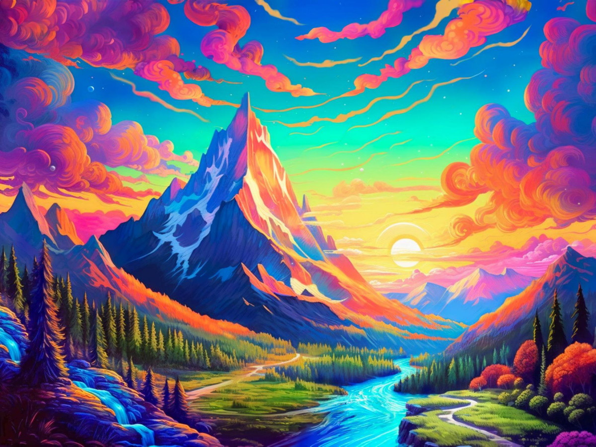 Мозаика алмазная «Волшебная долина» | Рыжий кот