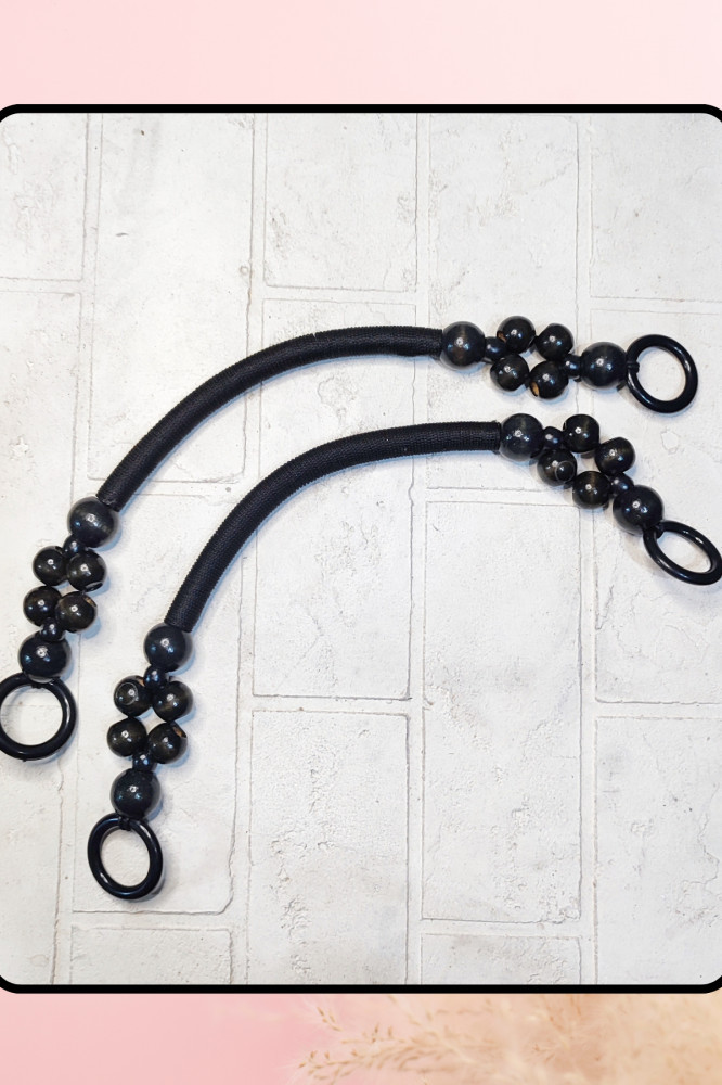 Ручки для сумок с деревянными бусами пришивные