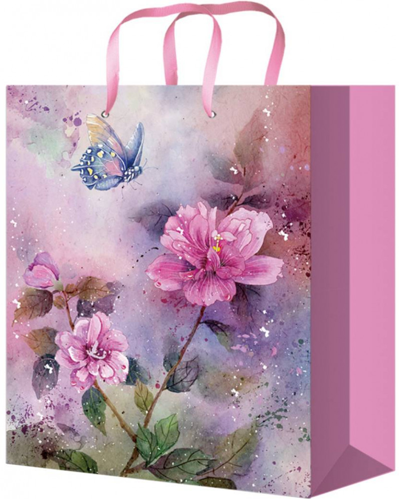 Пакет подарочный «Розовые цветы» | Миленд