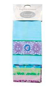 Комплект полотенец пестротканых "Mosaico" (Cleanelly Collection, гладкотканое 50х70 - 1 шт., вафельное 50х70 - 1 шт.) | Mosaico | ДМ Текстиль