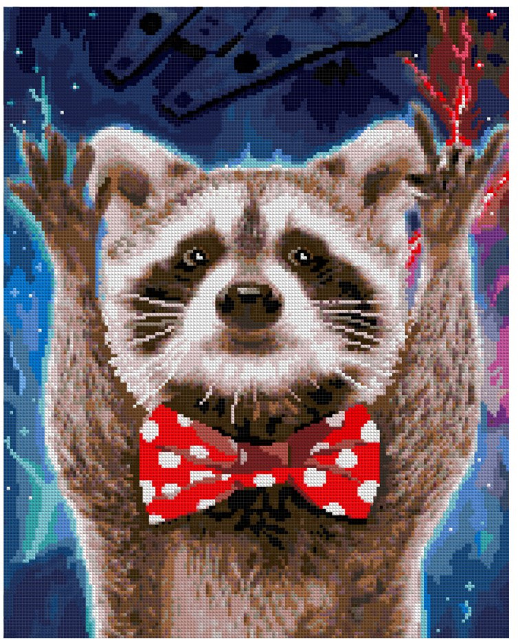 Алмазная мозаика «Енот» | Lori