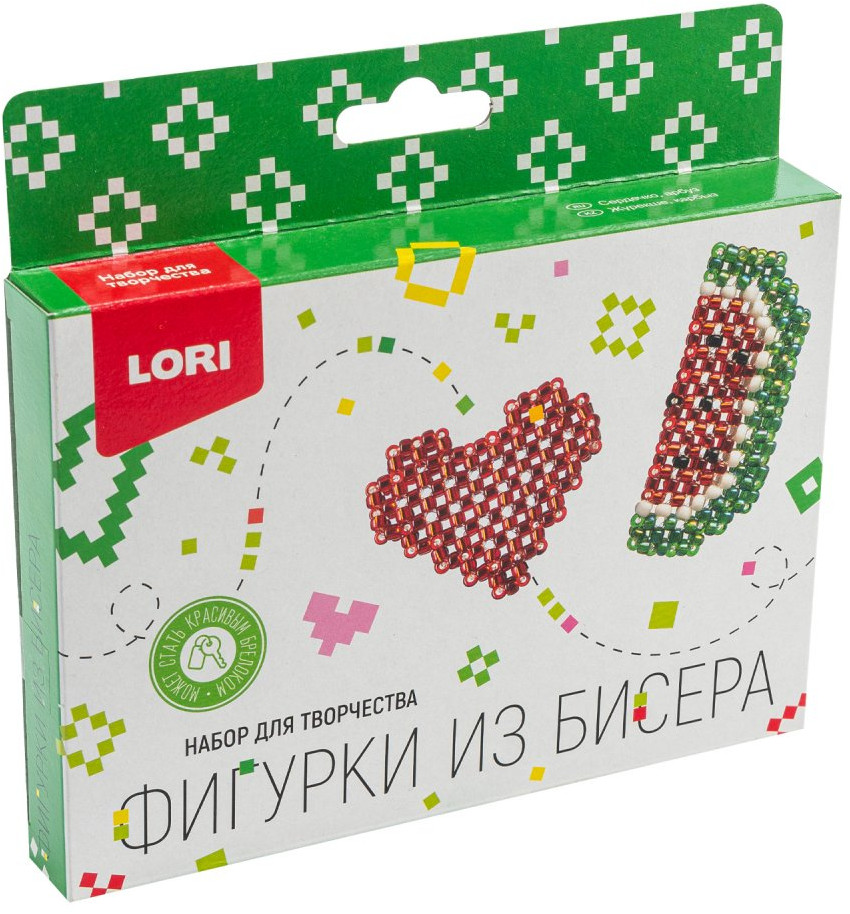 Набор для создания фигурок из бисера «Сердечко, арбуз» | Фигурки из бисера | Lori
