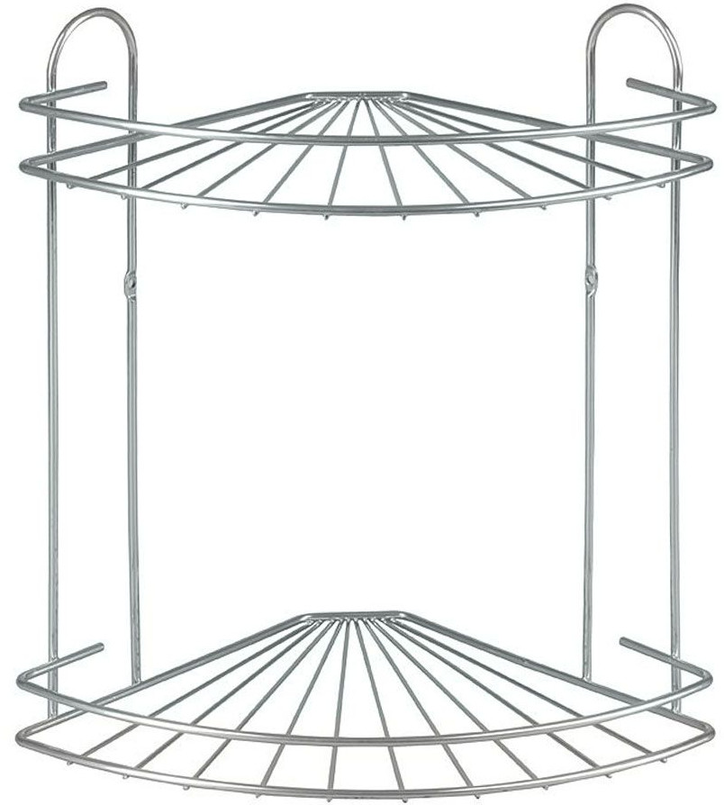 Полка для ванной комнаты двухъярусная угловая | Rosenberg