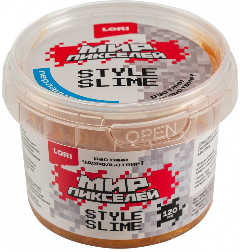 Слайм с ароматом банана «Перламутровый золотой» | Мир пикселей | Lori