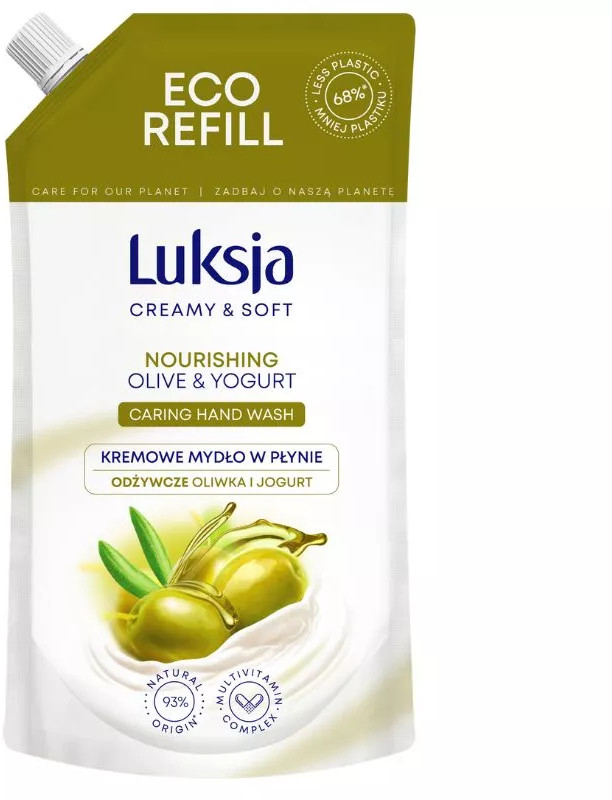 Крем-мыло жидкое питательное «Олива и йогурт» | Creamy & Soft | Luksja