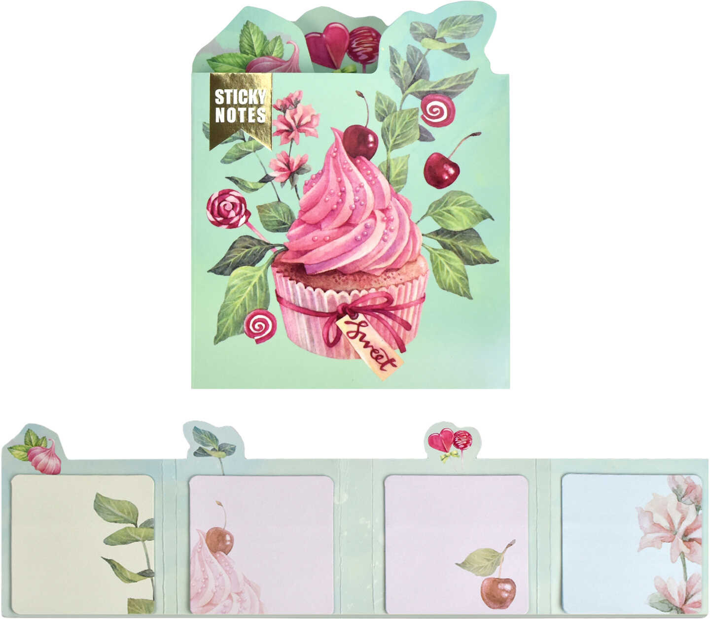 Набор стикеров для заметок «Пирожное» | Феникс +