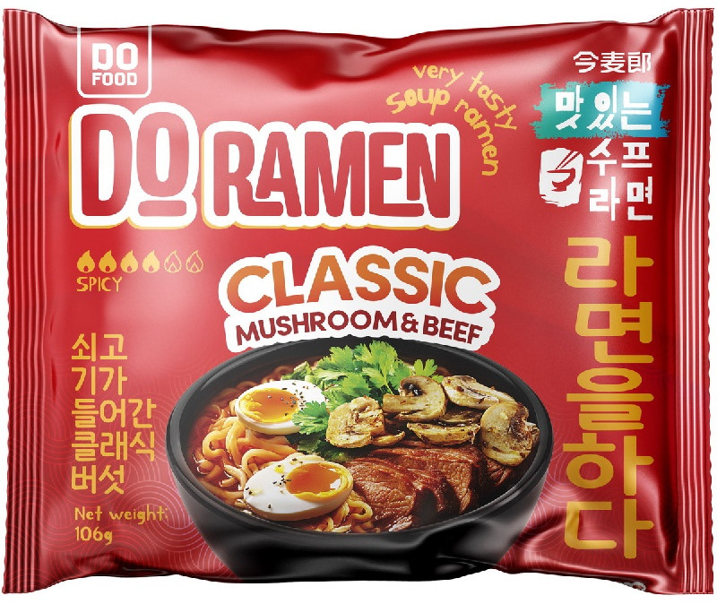 Лапша быстрого приготовления «Classic with mushroom. Классик с грибами со вкусом говядины» | DO Ramen | DO Food