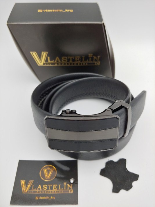 Ремень мужской «Leather Lux Premium Black» | Vlastelin
