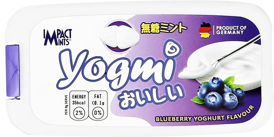 Драже без сахара освежающее со вкусом йогурта с голубикой «Yogmi» | Impact Mints