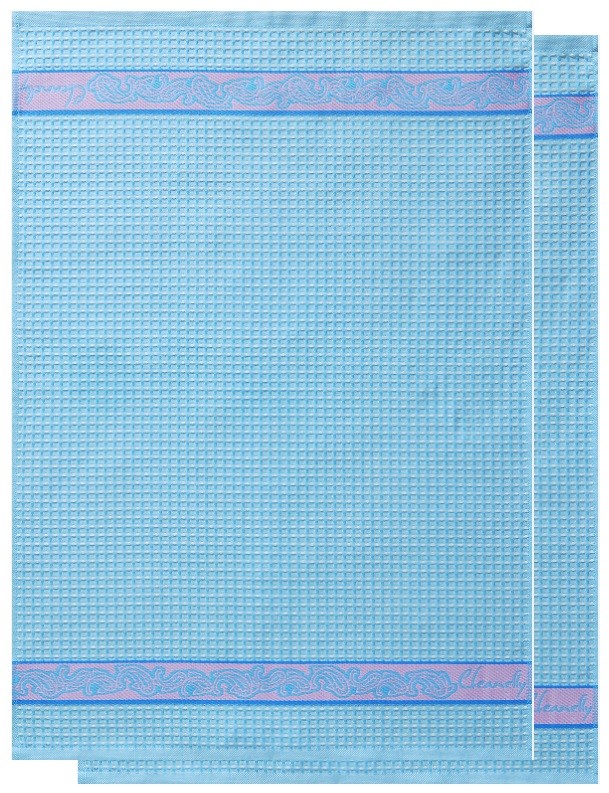 Комплект полотенец вафельных петсротканых "Paisley" (Cleanelly, 2 шт. 50х70) | Paisley | ДМ Текстиль