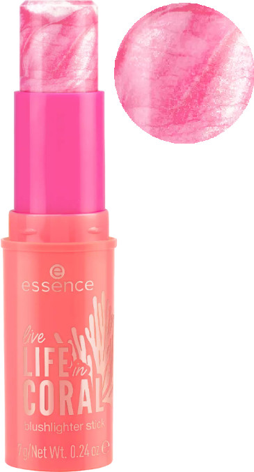 Румяна-хайлайтер в стике «Blushlighter stick», оттенок 01 Glowin' Coraltastic, Baby! | Life In Coral | Essence