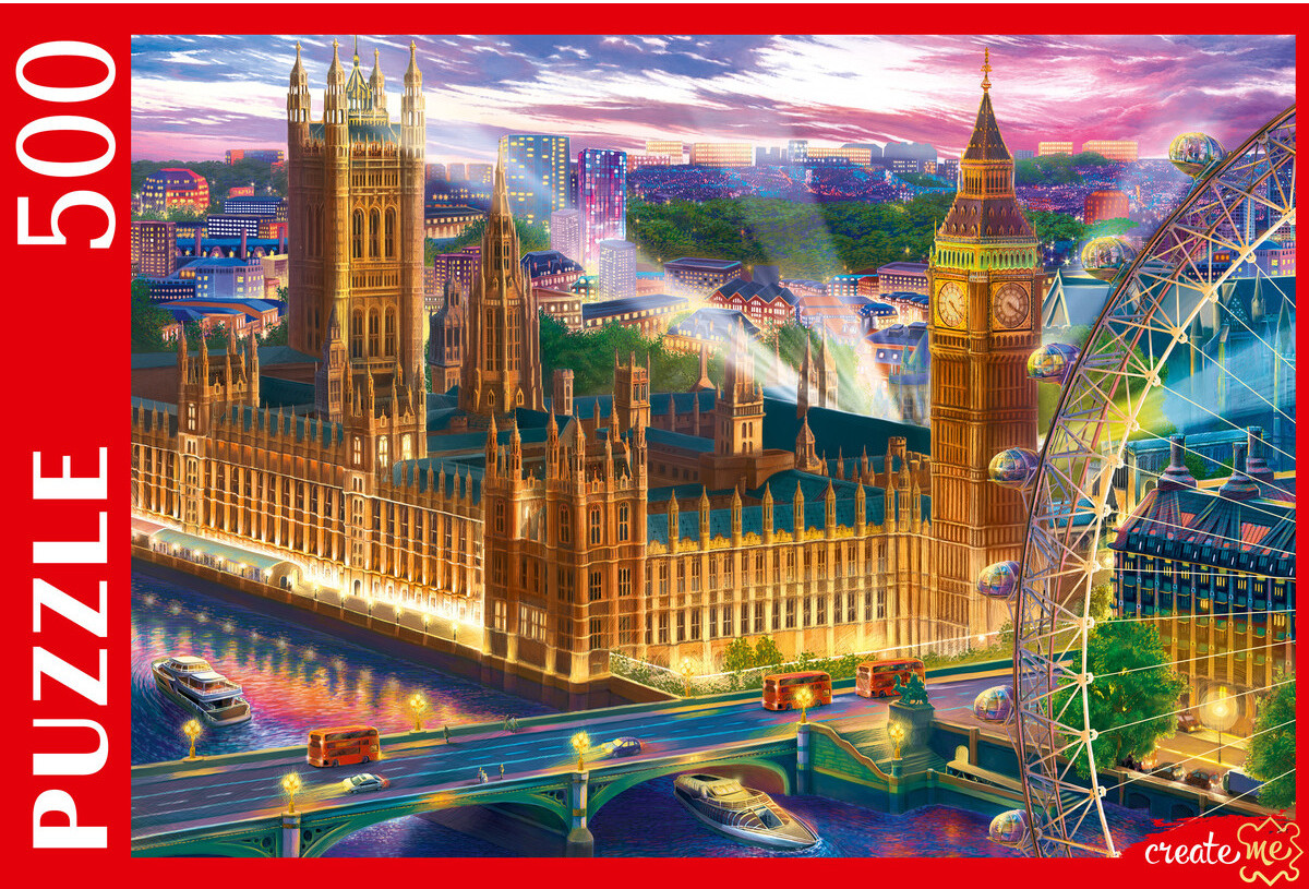 Пазл «Панорама ночного Лондона» | Create me | Рыжий кот