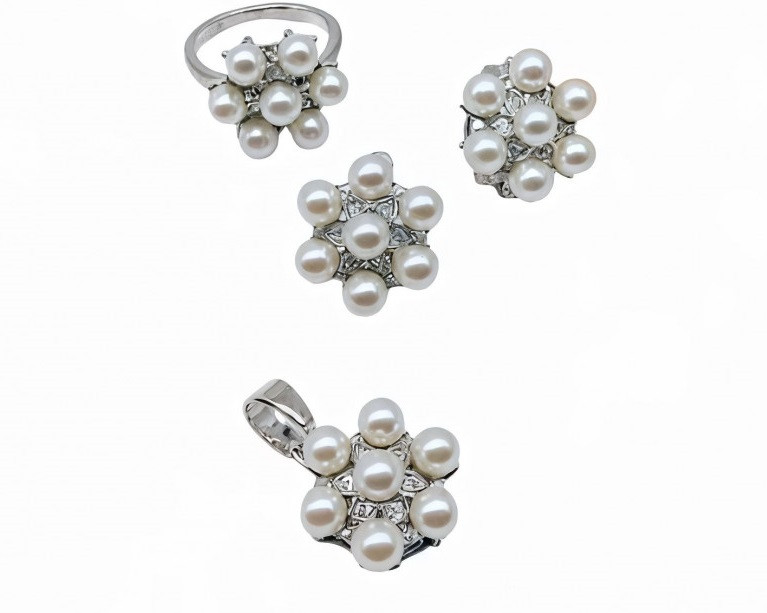 Комплект украшений для женщин с жемчугом | Tuimedaq