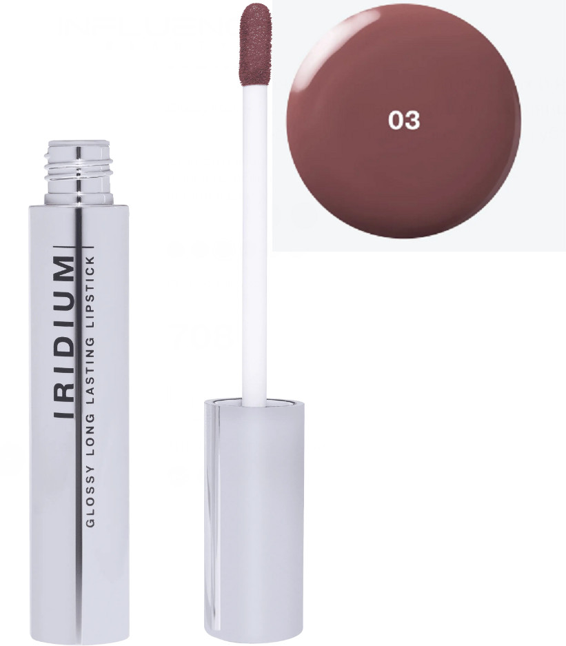 Помада для губ стойкая «Iridium», тон 03 Бежевый нюд | Influence Beauty