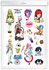 Набор наклеек «Герои косплей-аниме»