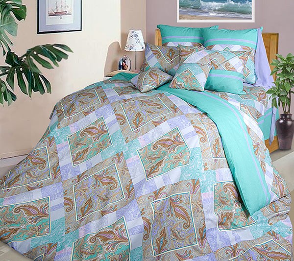 Комплект постельного белья "Бахчисарай" (арт. 9368, евро, бязь, 2 наволочки 70х70) | Белиссимо | Текс-Дизайн