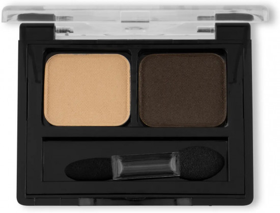 Тени для век двойные «Charm duet», 02 Жемчужное золото/темный шоколад