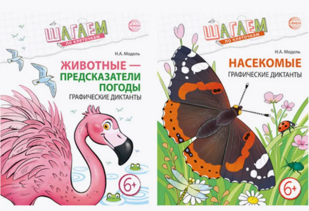 Шагаем по клеточкам. Графические диктанты с математическими примерами для детей 6-7 лет. Комплект из 2 книг | Шагаем по клеточкам
