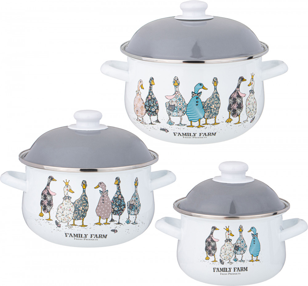 Набор кастрюль с крышками «Family farm» | Family farm | Agness