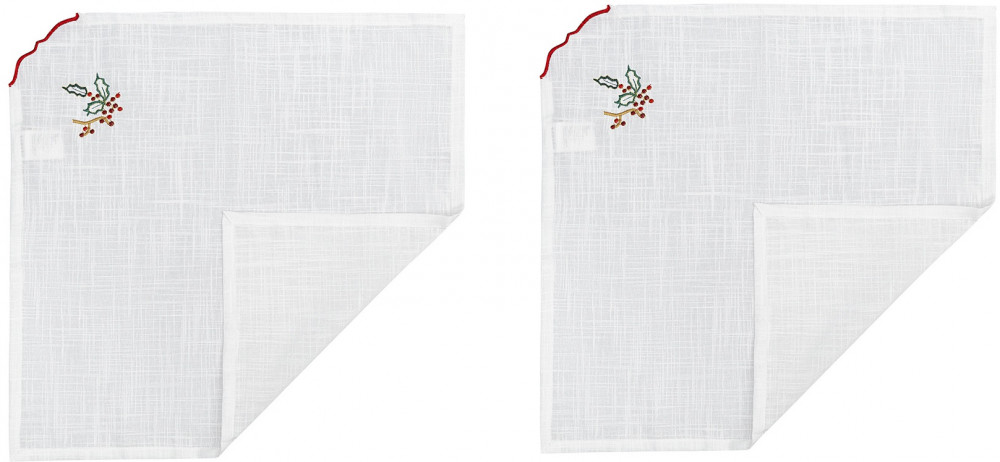 Комплект салфеток сервировочных «Festive wreath» | New Year Essential | Tkano