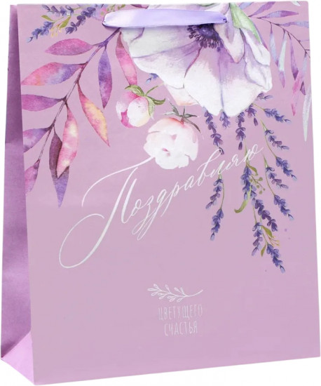 Пакет подарочный «Поздравляю»