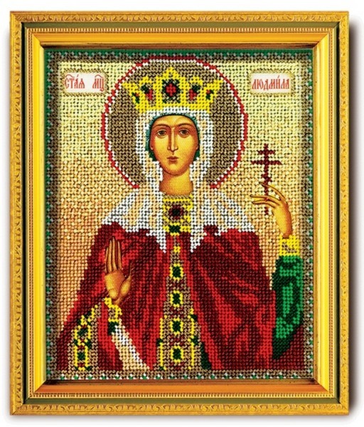 Набор для вышивания "Святая Людмила" | Ювелирный бисер | Кроше
